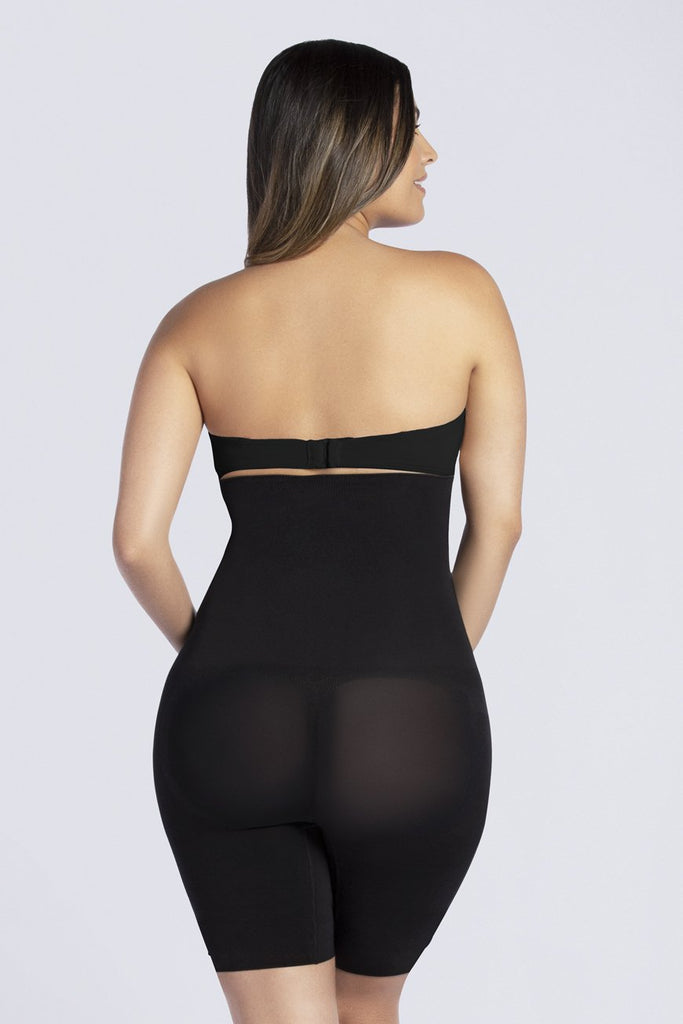 I tried 3 shapewear bodysuits under my outfit, there was a clear winner,  I'm 155 lbs and an  buy gave me back fat