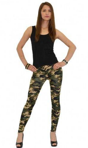 Army Green Camouflage Leggings