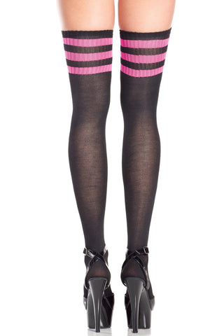 BW645HP Athletic Ribbed Thigh Highs