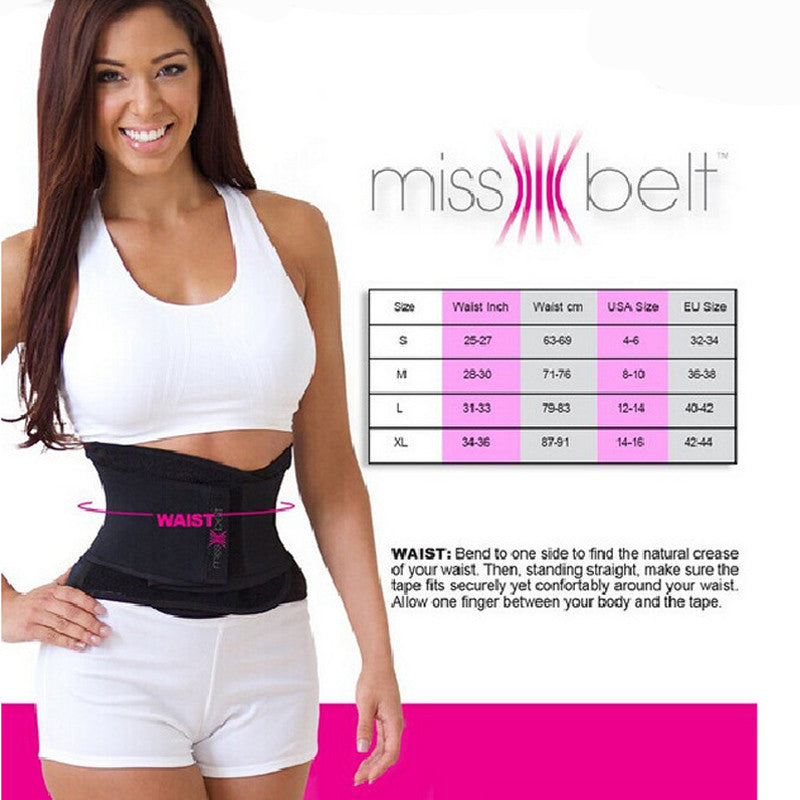 Polyester Body Shaper Miss Waist Trainer Fat Loss Belt, Waist Size