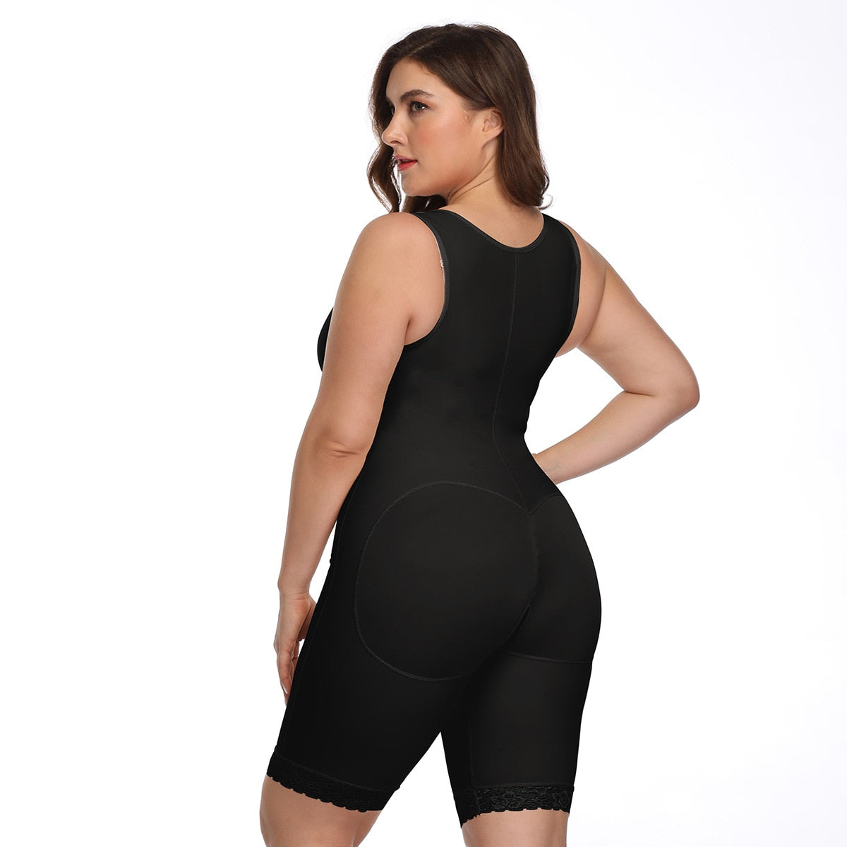 Plus Size 6XL Latex Women's Body Shaper Post Liposuction Girdle Clip Zip  Bodysuit Vest Waist Shaper Reductoras Shapewear