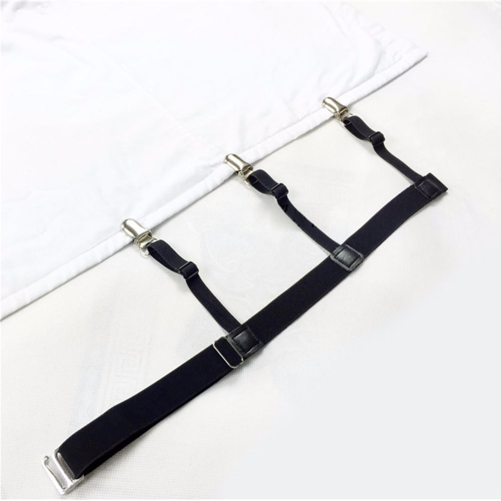 Universal Bed Sheet Straps, Elastic Sheet Straps With Clamps